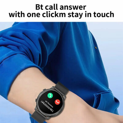 Smartwatch for Android and Iphone, 1.39-Inch Fitness Tracker with Bluetooth (Answer/Make Calls) for Men and Women, Alloy Black