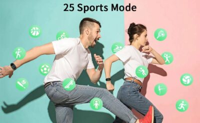 Smart Watch for Men Women, Fitness Tracker Heart Rate/Sleep Monitor, Fitness Watch Step/Calorie Counter, 25 Sport Modes IP68 Waterproof Activity Trackers, Smartwatch for Android Ios