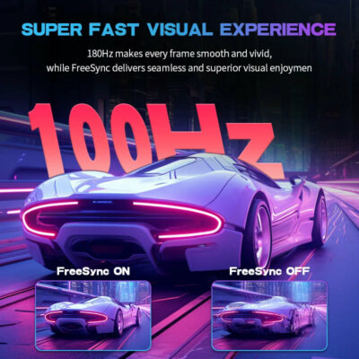 LXZ Curved Monitor 27 Inch 100Hz, PC Screen with Speaker 1080P, 1800R Computer Monitor with Eye Care Technology HDTV VGA,