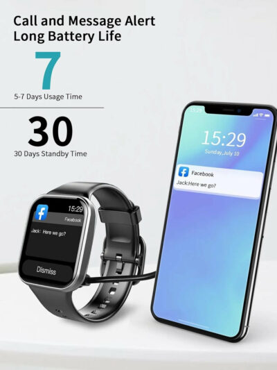Smart Watch for Men Women, Fitness Tracker Heart Rate/Sleep Monitor, Fitness Watch Step/Calorie Counter, 25 Sport Modes IP68 Waterproof Activity Trackers, Smartwatch for Android Ios