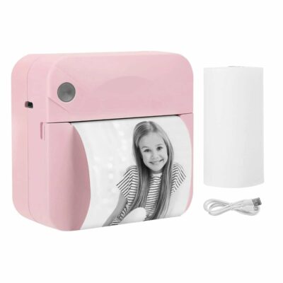 Most Affordable Mini Printer, Bluetooth Pocket Thermal Printer Inkless Portable Sticker Printer Compatible with Ios and Android, Wireless Photo Printer for Printing Label, Journal, Study Notes, Memo, Photos