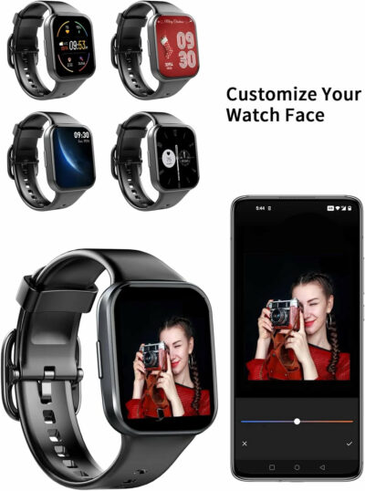 Smart Watch for Men Women, Fitness Tracker Heart Rate/Sleep Monitor, Fitness Watch Step/Calorie Counter, 25 Sport Modes IP68 Waterproof Activity Trackers, Smartwatch for Android Ios